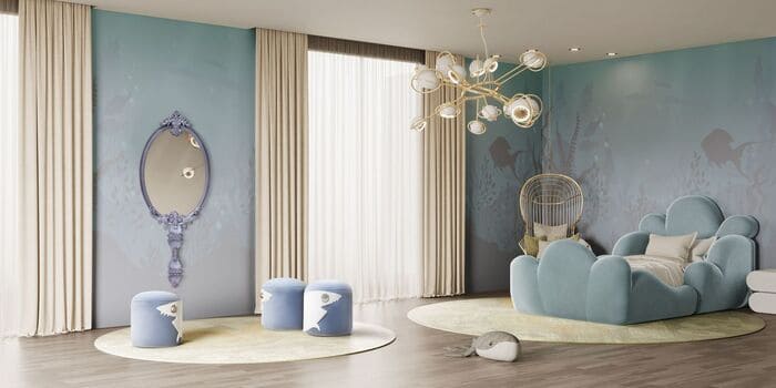 Luxury kids bedroom inspiration with creative and fun furniture pieces