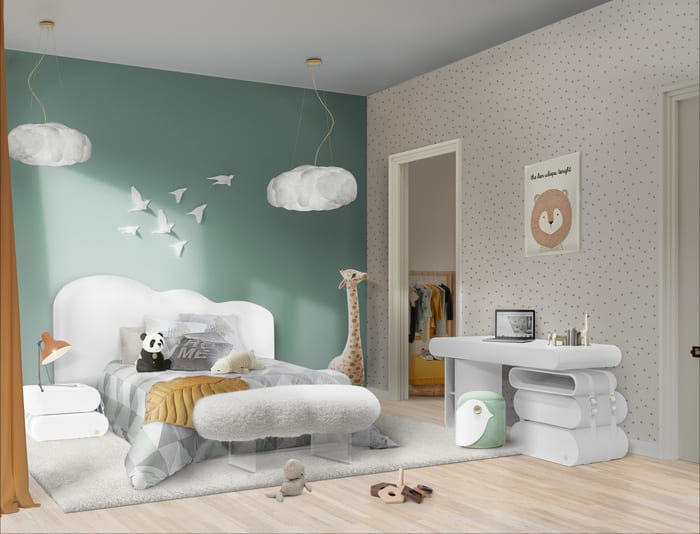 cloud shaped kids bed