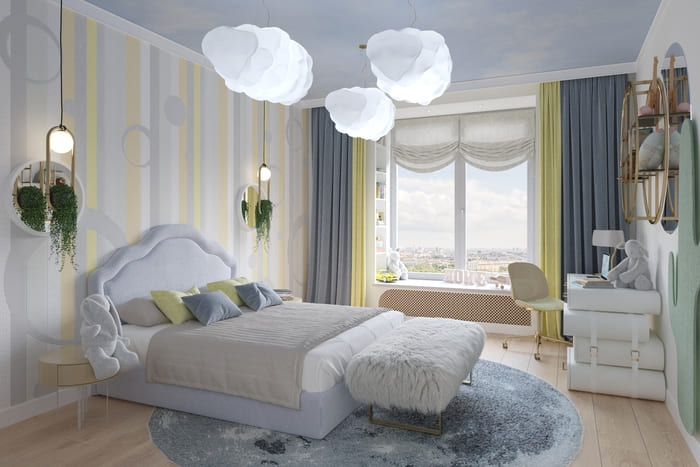 cloud shaped suspension lamp