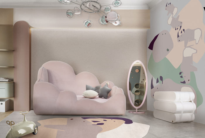 pink kids bed