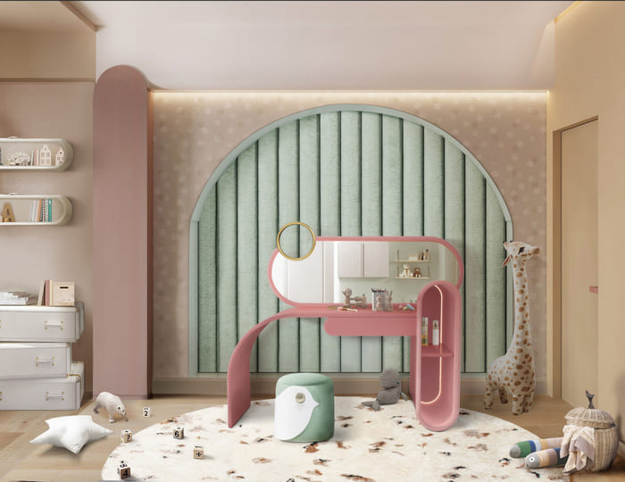 pink kids desk