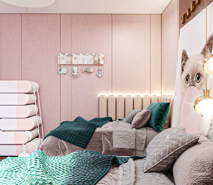girls' room - white kids chest