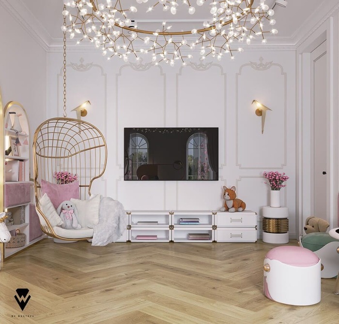 We Wnętrzu luxury white tv cabinet
