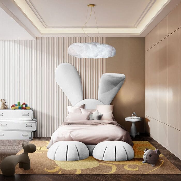 bunny shaped kids' bed