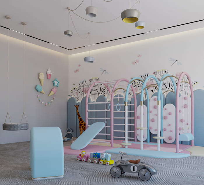 colorful kids playroom