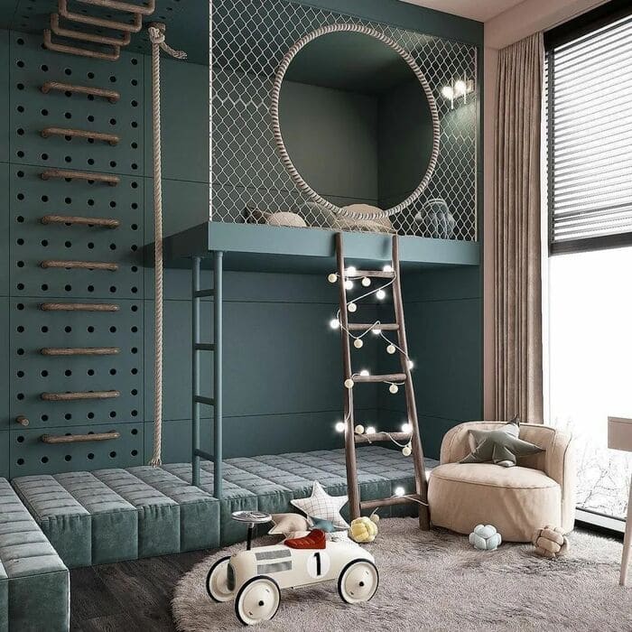 green kids playroom
