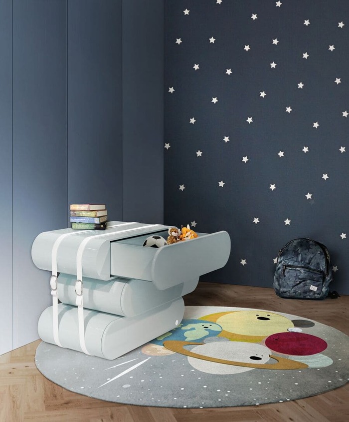 luxury blue kids chest