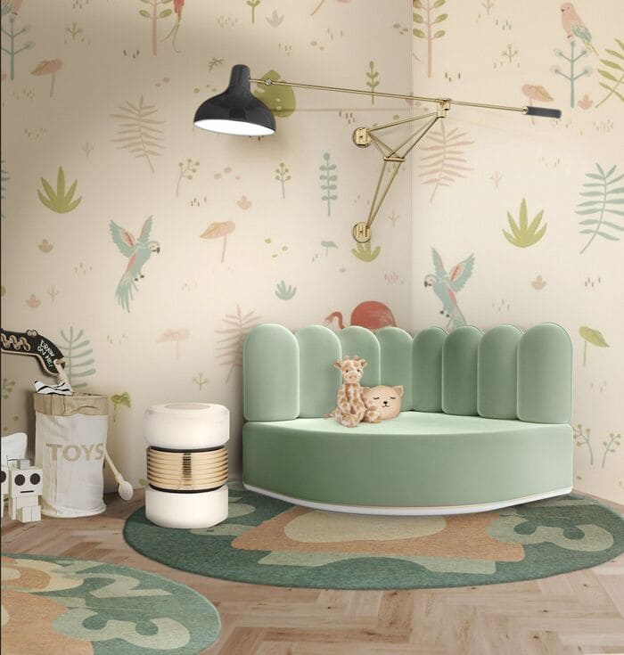 luxury round kids rug