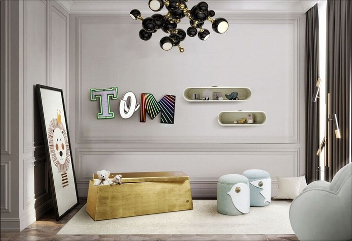 white kids shelf