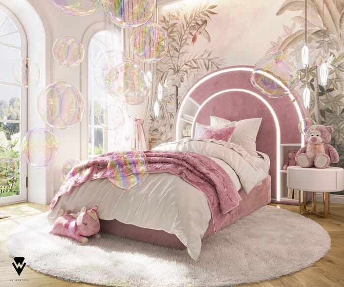 white round kids rug