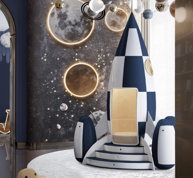 A Cosmic Wonderland: The Ultimate Luxury Playroom for Kids