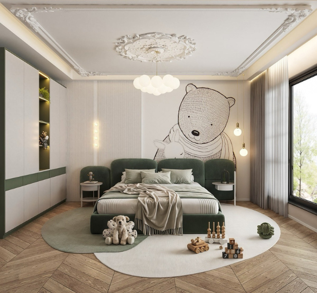 A Cozy Bedroom Retreat with Playful Charm