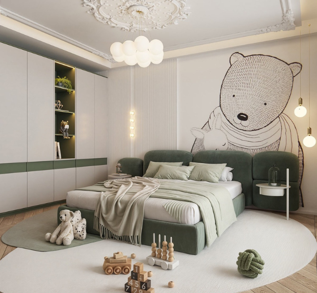 A Cozy Bedroom Retreat with Playful Charm