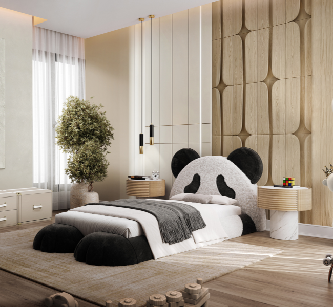 A Dreamy Panda-Themed Kids' Bedroom in Florida: Where Comfort Meets Whimsy