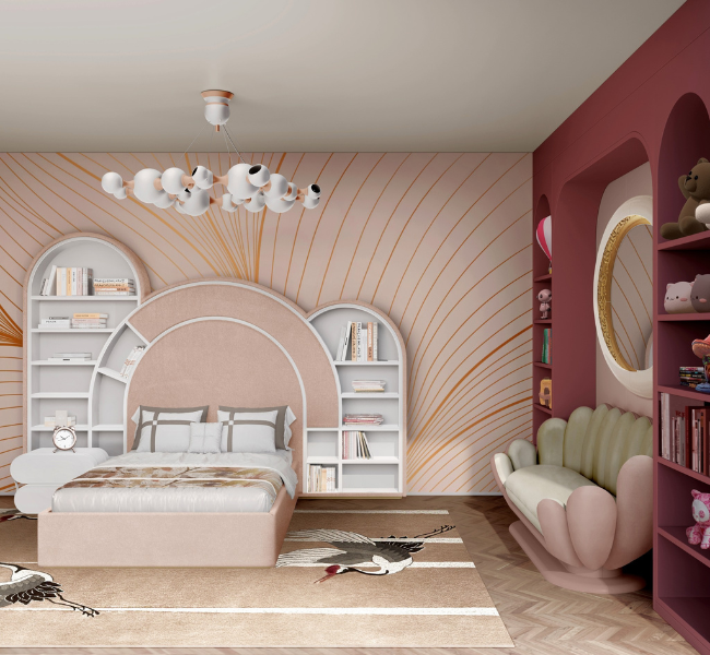 A Dreamy Pink Wonderland: A Magical and Functional Kids’ Bedroom