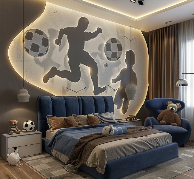 A Dreamy Soccer-Themed Haven for Young Athletes
