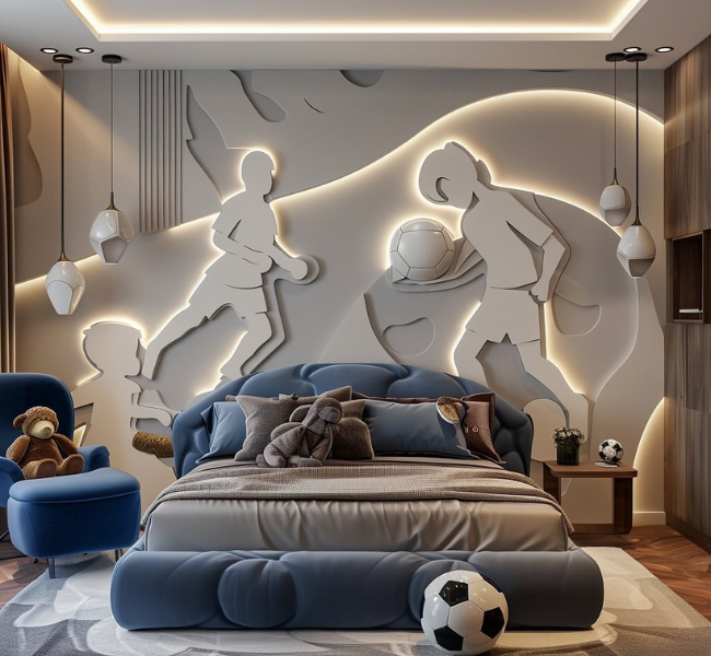 A Dreamy Soccer-Themed Haven for Young Athletes