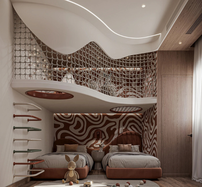 A Dual-Purpose Dream: Modern Children Bedroom with Integrated Playroom