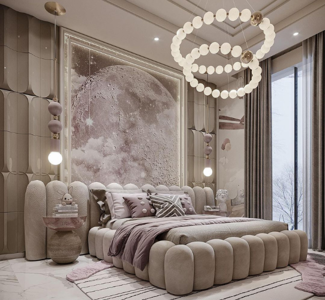 A Futuristic Bedroom Design Blending Luxury and Serenity