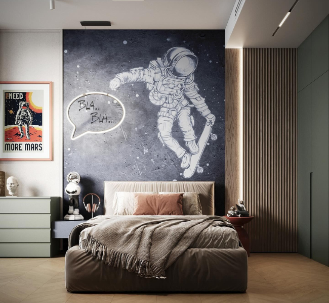 A Galactic Escape: The Ultimate Space-Themed Bedroom for Young Dreamers