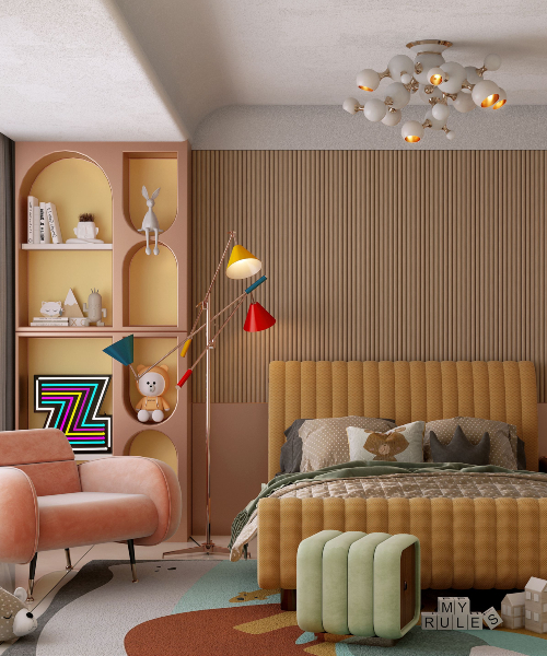 A Kids' Bedroom In Pantone's Peach Fuzz