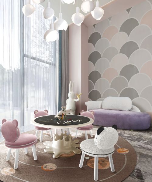 A Study Retreat in Pastel Elegance