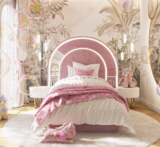 Blossom Fairytale: A Lovely Pink Study Area For Girls