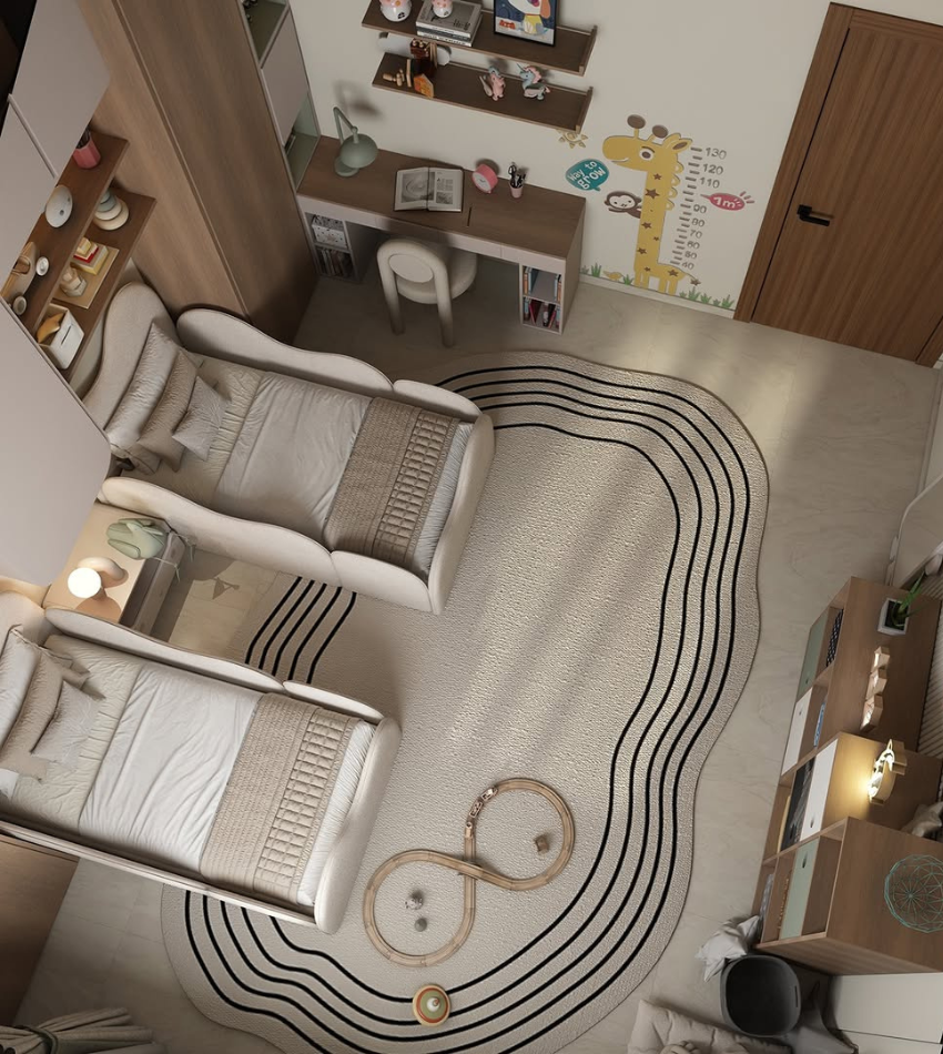 Charming Twin Boys' Bedroom Design: A Fusion of Comfort and Functionality