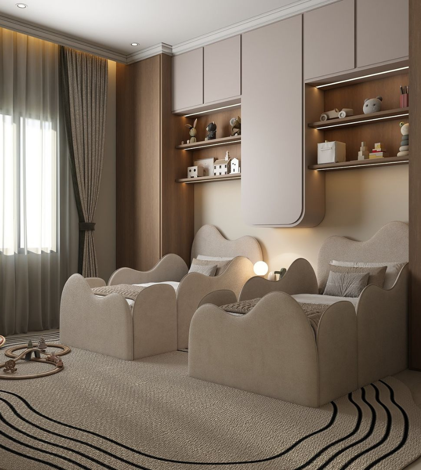 Charming Twin Boys' Bedroom Design: A Fusion of Comfort and Functionality
