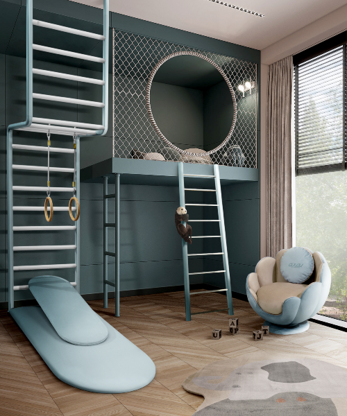 Comfort Zone: A Kids' Bedroom Design With Blue Nuances