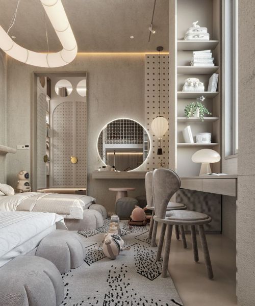 Cozy Neutral Kids Bedroom