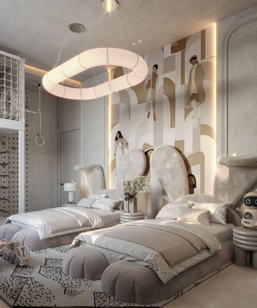 Cozy Neutral Kids Bedroom