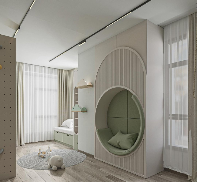 Crafting a Cozy and Vibrant Space for Kids in Green Tones
