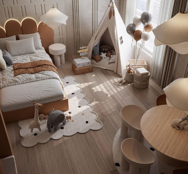 Create a Cozy Haven for Your Little One with Neutral Tones and Whimsical Accents
