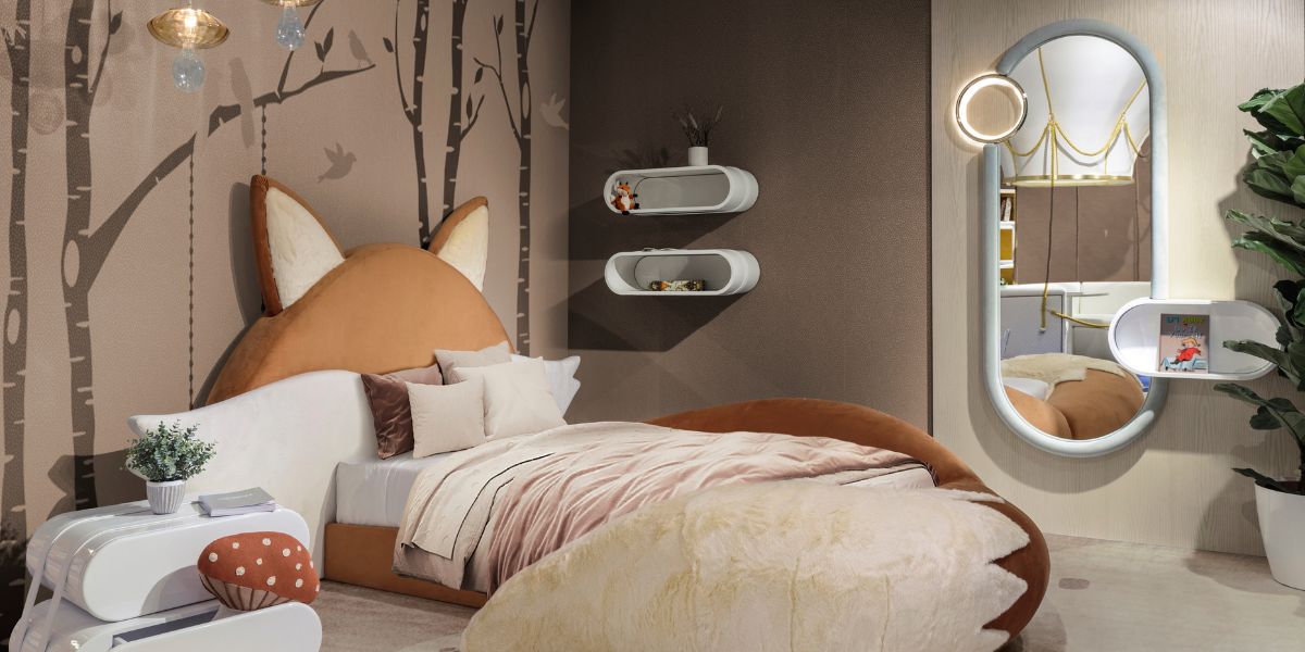 Creating a Cozy and Playful Brown Tones Bedroom for Kids with the Beauty Vixey Bed