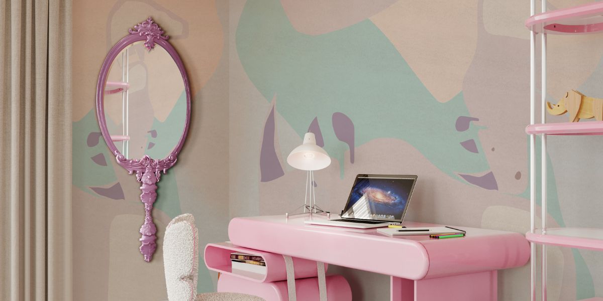 Creating a Delightful Pinky Study Area for Little Princesses
