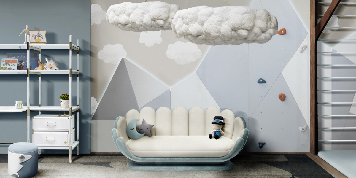Creating a Dreamy Escape: Blue Accents in Kids' Luxury Living Room