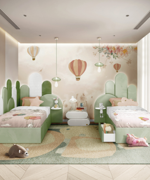 Creating a Haven of Elegance: Designing a Luxury Twin Kids Bedroom