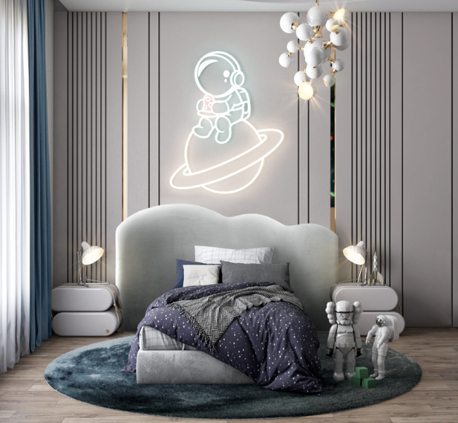 Creating a Space-Themed Blue Bedroom for Your Little Boy