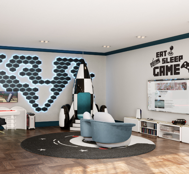 Creating the Ultimate Blue-Themed Gaming Room for Kids