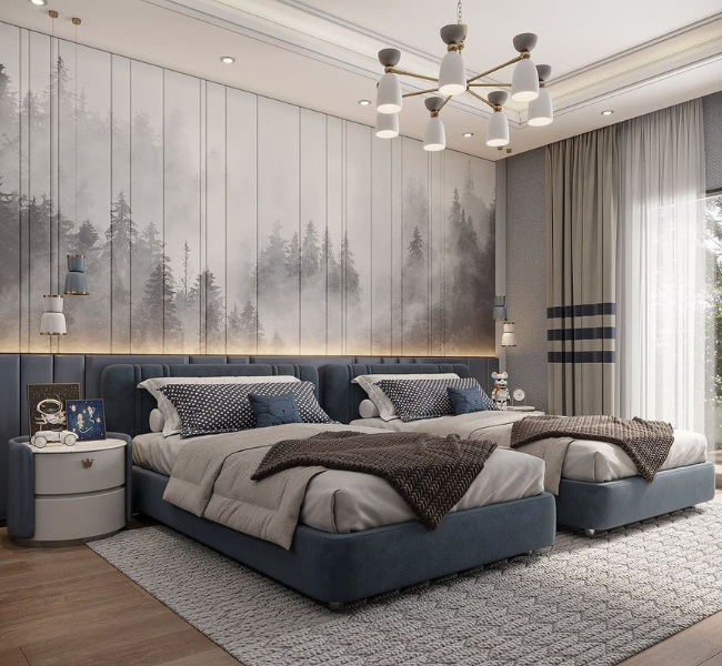 Designing the Perfect Bedroom for Two Boys in Blue Tones