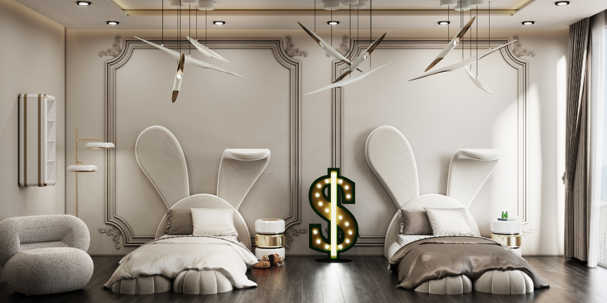 Dreamy Elegance: Luxury Neutral Bedroom for Kids