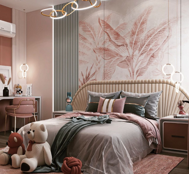 Elegant Serenity: A Dreamy Girls' Bedroom