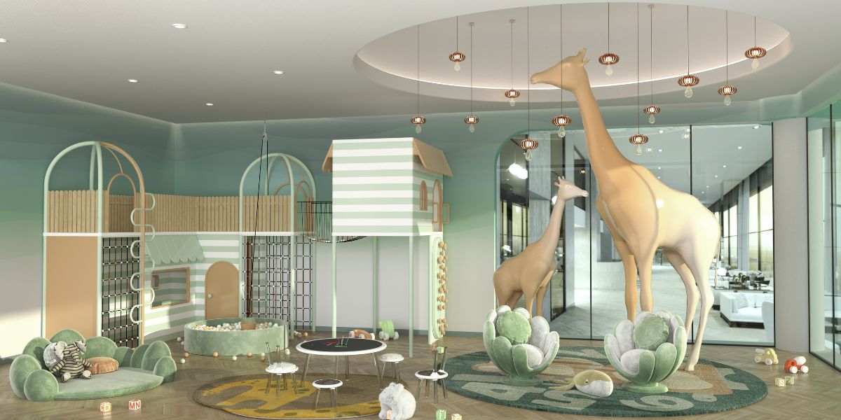 Emerald Enchantment: A Magical Green Playroom for Little Explorers