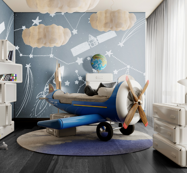 Enchanting Kids' Room Designs: A Blue Space for Every Boy's Imagination