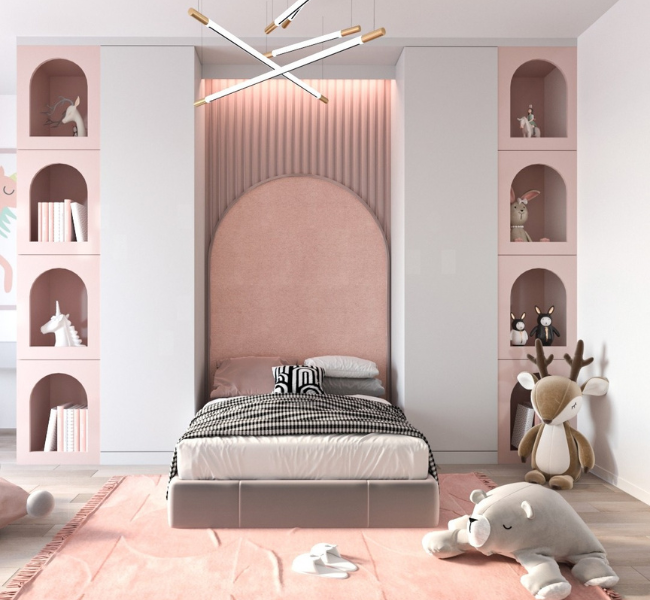 Enchanting Pink Paradise: A Dreamy Bedroom for Little Princesses
