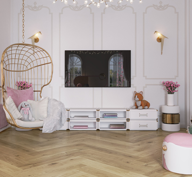 Fairy Tale Entertainment: A Sweet Pink Living Room For Girls