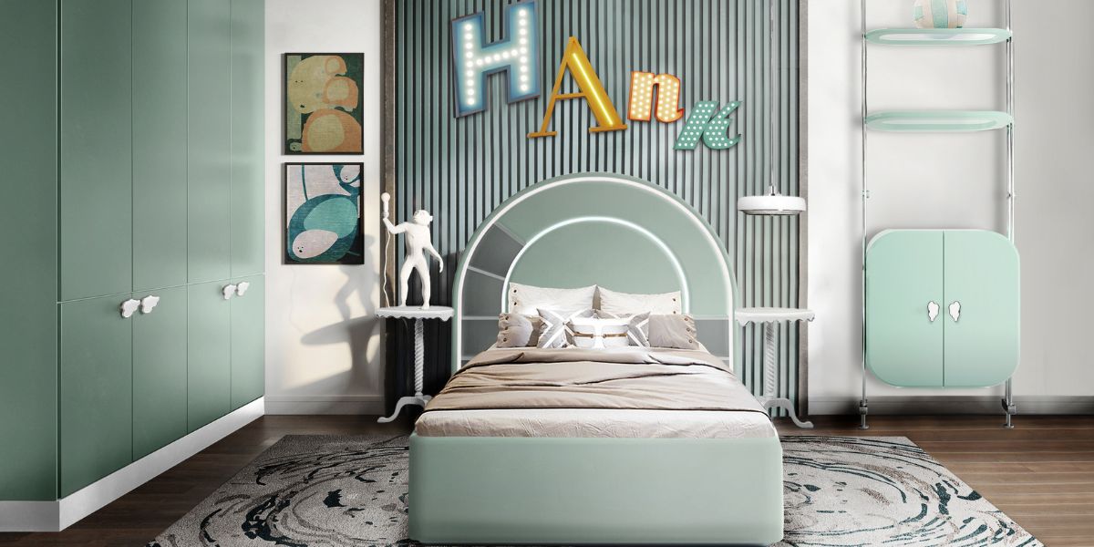 Fairy Tale Green: Transforming a Kid's Bedroom with Enchanting Tones"