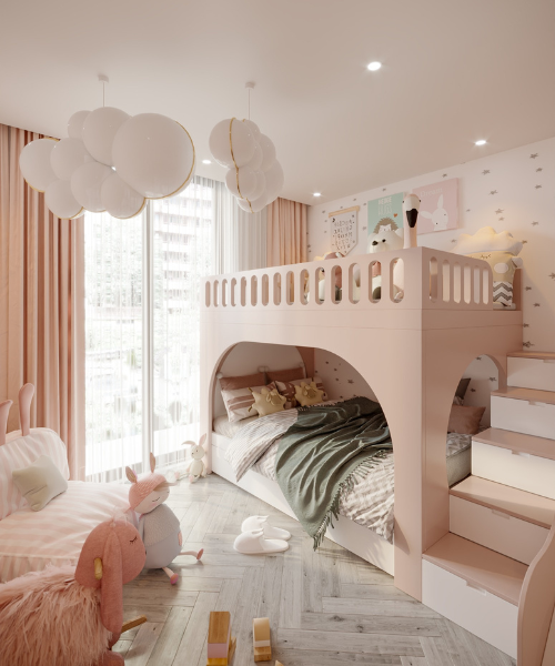Fantastic Bedroom Project For Little Girls In Baby Pink Tones