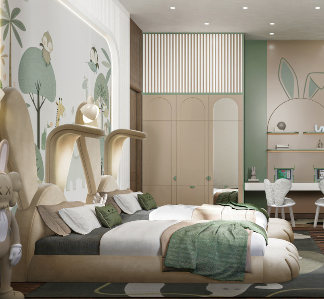 Into the Jungle: A Whimsical Twin Retreat